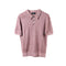 Textured short sleeve polo shirt
